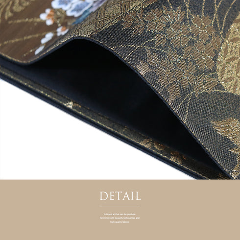 袋帯 リサイクル 帯丈432cm 六通 金糸 刺繍 花や鶴柄 ゴールド Sサイズ 正絹 Sランク フォーマル セミフォーマル