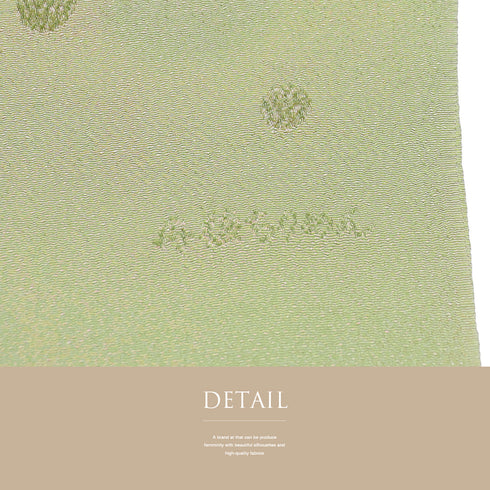 帯揚げ リサイクル お洒落 ちりめん 正絹 グリーン 丹後ちりめん 水玉柄 新品・未使用品 AG-1242