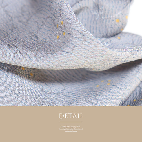 小紋 リサイクル 身丈159.5cm 裄67.2cm 袷 唐草や蔓 地紋彩色 グレー Mサイズ お洒落 カジュアル 正絹 広衿 Sランク