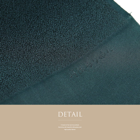 帯揚げ お洒落 ちりめん グリーン 正絹 新品・未使用品 丹後ちりめん 花柄