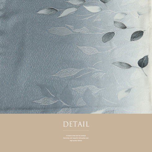 小紋 リサイクル 身丈157.8cm 裄66.8cm 単衣 縦ぼかし柄 地紋彩色 後身頃居敷当て付き ゆったりサイズ グレー Mサイズ お洒落 一つ紋 正絹 広衿 Sランク