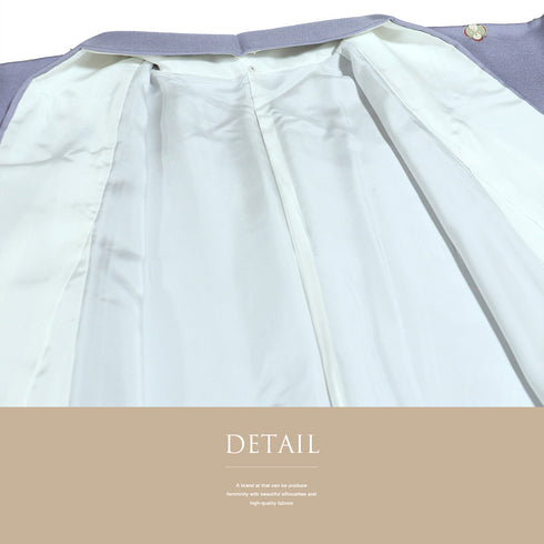 訪問着 身丈164.7cm 裄68.8cm 袷 源氏車に菊柄 千地泰弘 パープル Lサイズ お洒落 落款 正絹 広衿 Sランク