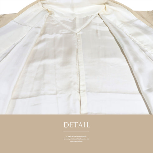 訪問着 リサイクル 身丈162.8cm 裄66.8cm 袷 箔加工 牡丹柄 ベージュ Lサイズ 正絹 広衿 Sランク