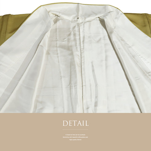 訪問着 リサイクル 身丈168.2cm 裄68cm 袷 風景柄 草花柄 汕頭刺繍 グリーン LLサイズ セミフォーマル お洒落 正絹 広衿 Sランク