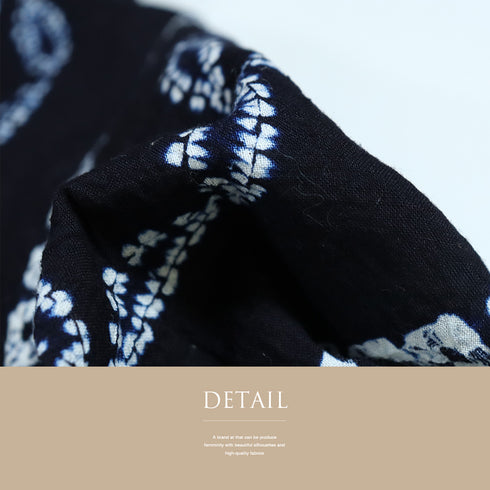 浴衣 リサイクル 夏着物 身丈151.5cm 裄65.2cm 夏物 絞り 七宝柄 ブラック Sサイズ カジュアル 木綿 洗える着物 バチ衿 Bランク