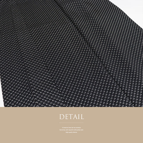 小紋 リサイクル 夏着物 身丈158cm 裄68.8cm 絽 ゆったりサイズ ブラック Mサイズ お洒落 正絹 広衿 Sランク