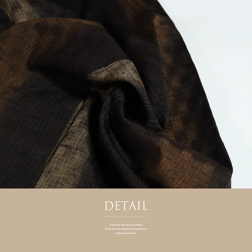 紬 リサイクル 身丈166cm 裄66.3cm 袷 立涌地紋 縞模様 ブラウン LLサイズ カジュアル 正絹 広衿 Sランク