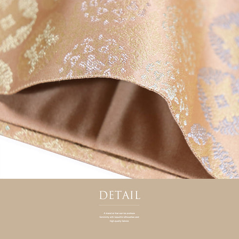 袋帯 リサイクル 帯丈432cm 六通 有職文様 箔屋清兵衛 西陣織 オレンジ Sサイズ 正絹 新品・未使用品 フォーマル お洒落