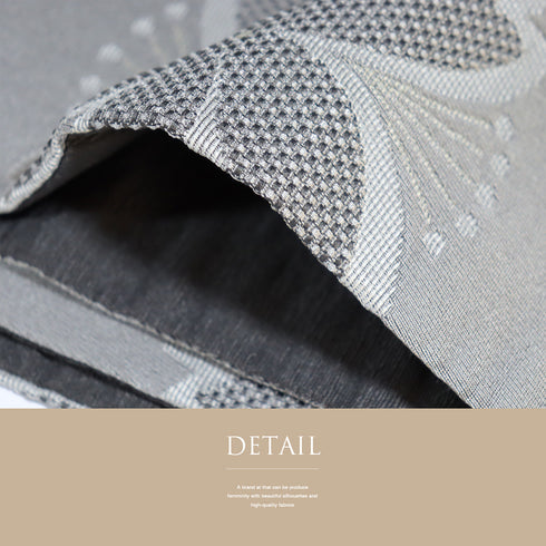 京袋帯 リサイクル 帯丈366cm 全通 桜にぼかし柄 グレー Mサイズ ポリエステル Sランク お洒落 カジュアル