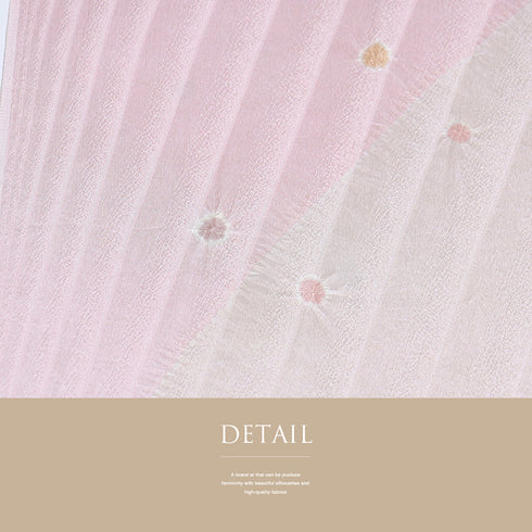 帯揚げ ちりめん ピンク 正絹 未使用品 部分絞り