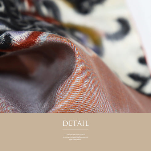 小紋 リサイクル 身丈149.5cm 裄62.2cm 袷 銘仙 オレンジ SSサイズ カジュアル 正絹 バチ衿 Bランク