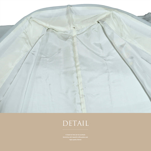 付下げ リサイクル 身丈170cm 裄66.8cm 袷 華紋柄 刺繍 箔 ブルー LLサイズ お洒落 正絹 広衿 Sランク