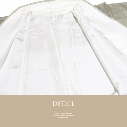 訪問着 リサイクル 身丈159.5cm 裄64.6cm 袷 織り段ぼかし柄 グリーン Mサイズ セミフォーマル お洒落 落款 一つ紋 正絹 広衿 Sランク