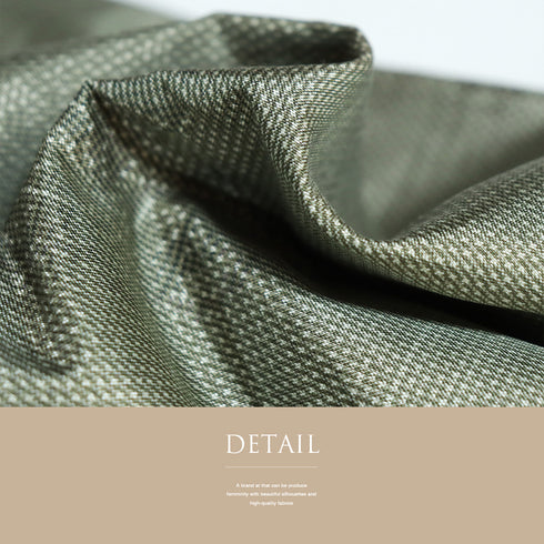 大島紬 リサイクル 身丈156.5cm 裄63.6cm 袷 花柄 グリーン Mサイズ お洒落 カジュアル しつけ糸 正絹 広衿 Sランク