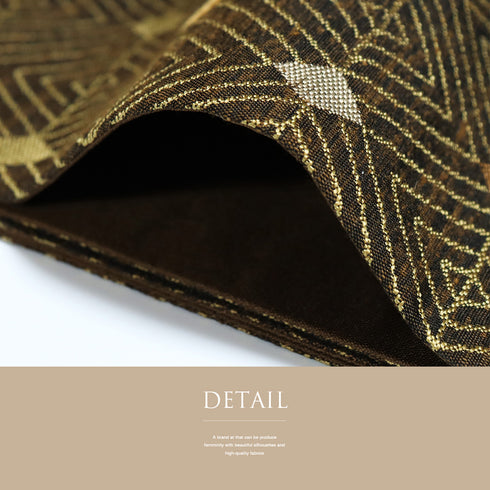 袋帯 リサイクル 帯丈438cm 六通 重ね菱 変わり糸使用 ブラウン Mサイズ 正絹 Sランク お洒落 カジュアル