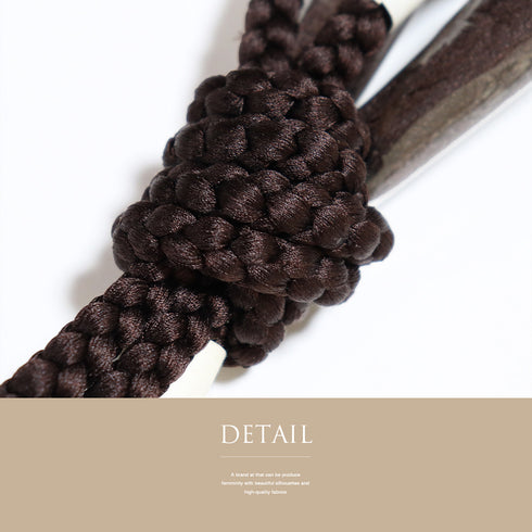 羽織紐 リサイクル ブラウン 正絹 新品・未使用品 男物