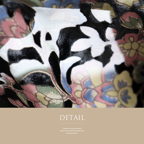 ショール ブラック 正絹 新品・未使用品 国重 和装ショール ベルベット オーガンジー