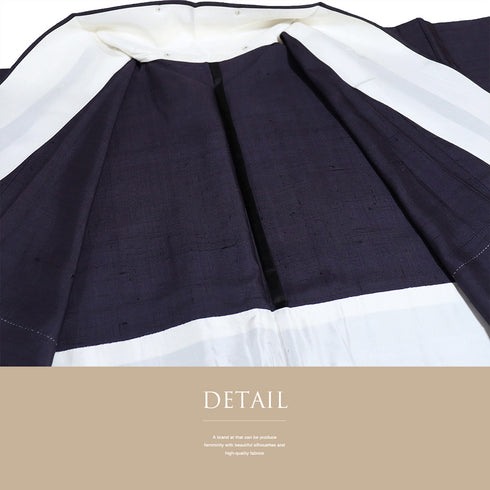 紬 リサイクル 身丈159cm 裄62.4cm 単衣 付下げ柄 パールトーン加工 パープル Mサイズ お洒落 正絹 広衿 Aランク