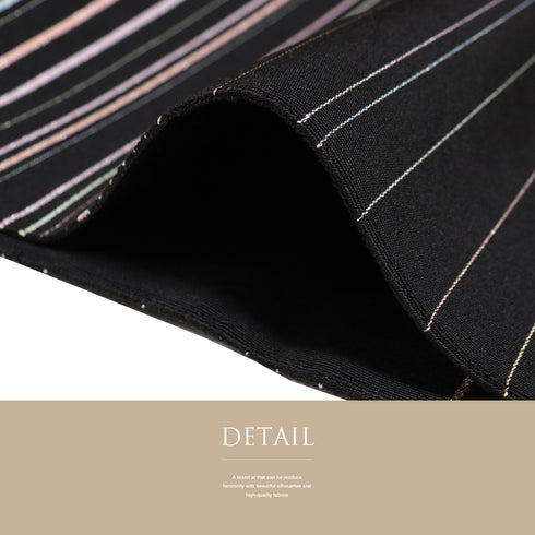 名古屋帯 リサイクル 帯丈411cm 全通 爪織本つづれ帯 八寸 作家物 重岡考雲 横縞柄 綴織り加工 ブラック LLサイズ 正絹 Sランク カジュアル お洒落