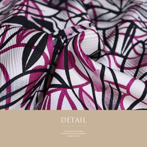 小紋 リサイクル 身丈158cm 裄64.4cm 袷 南国リーフ柄 グレー Mサイズ お洒落 カジュアル 正絹 広衿 Sランク