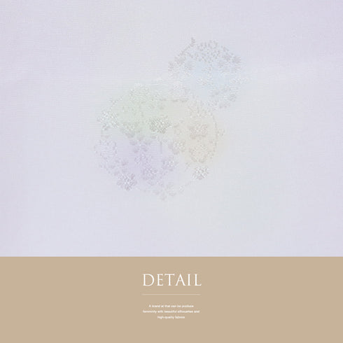 長襦袢 リサイクル 長襦袢 身丈123.5cm 裄65.2cm 袷 花丸の地紋 後見頃居敷当て付き パープル Mサイズ 正絹 袖無双 Aランク