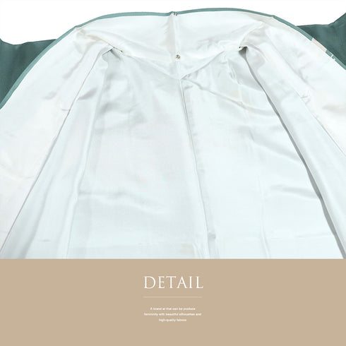 訪問着 リサイクル 身丈155cm 裄65.2cm 袷 花唐草柄 金駒刺繍 箔 グリーン Sサイズ セミフォーマル お洒落 正絹 広衿 Bランク