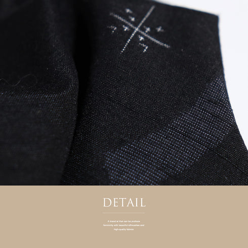 紬 リサイクル 身丈159cm 裄66.8cm 袷 雪輪柄 ブラック Mサイズ カジュアル お洒落 しつけ糸 正絹 広衿 Sランク