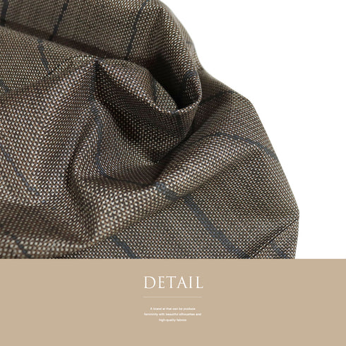 大島紬 リサイクル 身丈160.2cm 裄65cm 袷 小花柄 ブラウン Mサイズ お洒落 カジュアル しつけ糸 正絹 広衿 Sランク