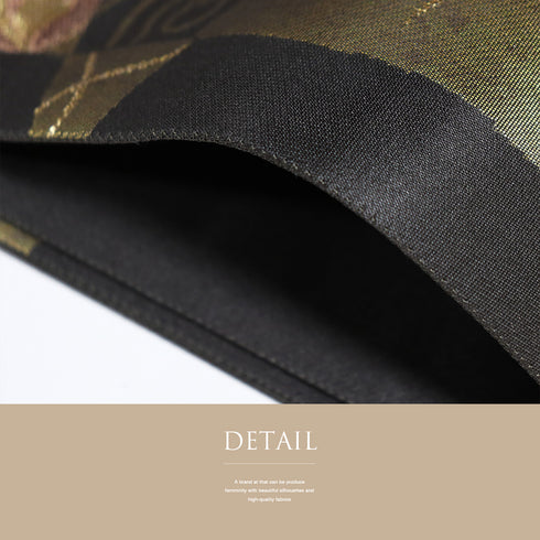 袋帯 リサイクル 帯丈438cm 六通 古代裂段文 ゴールド Mサイズ 正絹 新品・未使用品 フォーマル セミフォーマル