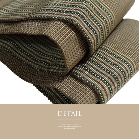 角帯 リサイクル 帯丈412cm 全通 ブラウン SSサイズ 正絹 Sランク カジュアル お洒落