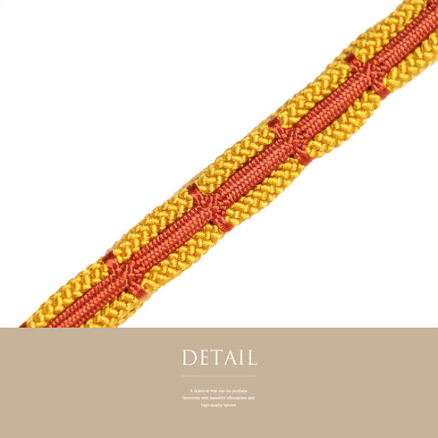 帯締め・帯揚げセット 手組紐 ちりめん オレンジ 正絹 新品・未使用品 ぼかし