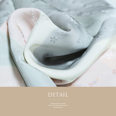 小紋 リサイクル 身丈150.8cm 裄64.5cm 単衣 小花柄 地紋 多色 Sサイズ お洒落 しつけ糸 正絹 広衿 Sランク