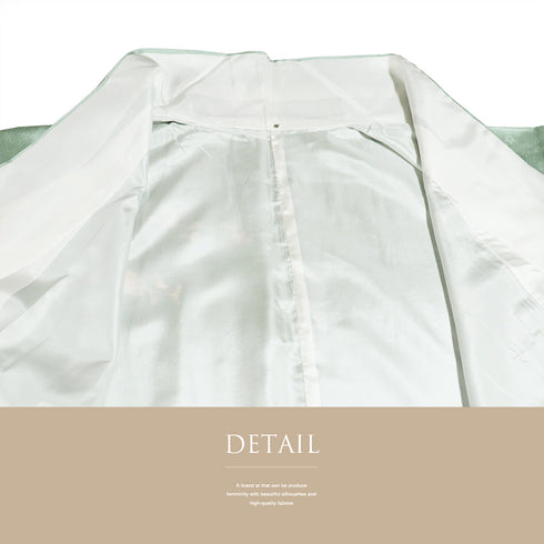 付下げ リサイクル 身丈164.5cm 裄65.2cm 袷 雪輪 花柄 地紋 箔加工 グリーン Lサイズ セミフォーマル お洒落 正絹 広衿 Sランク