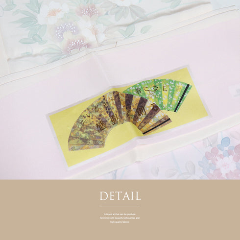 長襦袢 リサイクル 長襦袢 身丈120cm 裄64.4cm 袷 絵羽柄 花柄 後身頃居敷当て付き ピンク Sサイズ しつけ糸 正絹 袖無双 Sランク