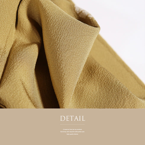 小紋 リサイクル 身丈157.6cm 裄66.4cm 袷 丸に花柄 イエロー Mサイズ お洒落 カジュアル 正絹 広衿 Aランク