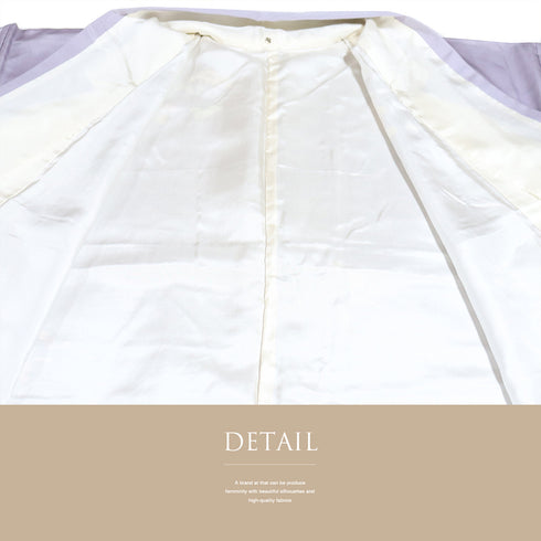 訪問着 リサイクル 身丈175.5cm 裄68.2cm 袷 花柄 箔 パープル LLサイズ セミフォーマル 正絹 広衿 Aランク