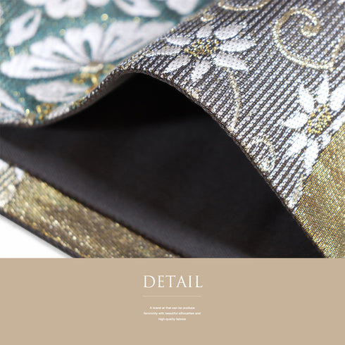 袋帯 リサイクル 帯丈432cm 六通 デザイン花柄 彩麗 ゴールド Sサイズ 正絹 Sランク フォーマル セミフォーマル