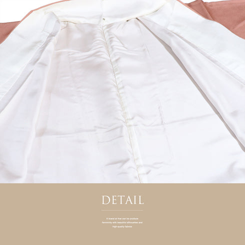 付下げ リサイクル 身丈169cm 裄64.9cm 袷 松梅桔梗 刺繍 箔 金彩 ピンク LLサイズ お洒落 しつけ糸 正絹 広衿 Sランク