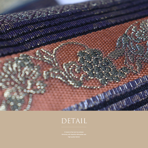 袋帯 リサイクル 帯丈436cm 六通 利休大島間道 本泥染織袋帯 多色 Mサイズ 正絹 Sランク フォーマル お洒落