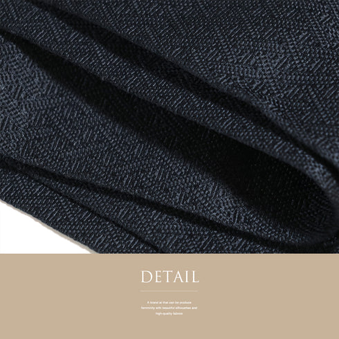 角帯 リサイクル 帯丈396cm 全通 本場筑前博多織 ネイビー SSサイズ 正絹 未使用品 カジュアル お洒落