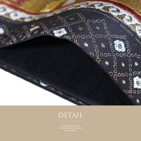 袋帯 リサイクル 帯丈448cm 六通 抽象柄 多色 Mサイズ 正絹 新品・未使用品ランク お洒落