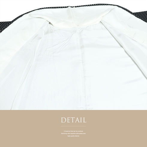 付下げ リサイクル 身丈164.7cm 裄68.4cm 袷 付け下げ小紋 水玉模様 ゆったりサイズ ブラック Lサイズ お洒落 カジュアル 正絹 広衿 Sランク