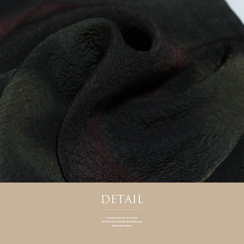 小紋 リサイクル 身丈159cm 裄65.5cm 単衣 流水ぼかし柄 グリーン Mサイズ お洒落 一つ紋 不明 広衿 Aランク