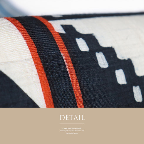 名古屋帯 リサイクル 帯丈367cm 六通 幾何学柄 紬 多色 Mサイズ 正絹 Sランク お洒落 カジュアル