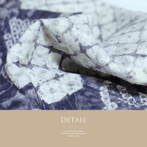 浴衣 リサイクル 夏着物 身丈150.5cm 裄62.8cm 夏物 絞り 花柄 パープル Sサイズ カジュアル 木綿 洗える着物 バチ衿 Aランク