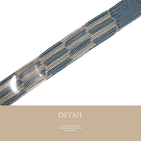 帯締め・帯揚げセット リサイクル 平組紐 ちりめん ブルー 正絹 Sランク 地紋