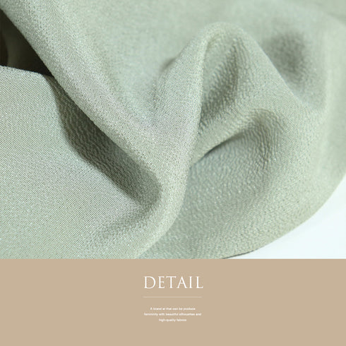 色無地 リサイクル 身丈154.5cm 裄62cm 単衣 グリーン Sサイズ セミフォーマル 落款 一つ紋 正絹 広衿 Sランク