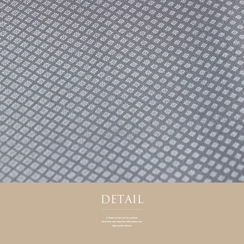 江戸小紋 リサイクル 身丈161.5cm 裄68cm 袷 菊菱 縦ぼかし 作家 保科土山 グレー Lサイズ お洒落 カジュアル 一つ紋 正絹 広衿 Aランク