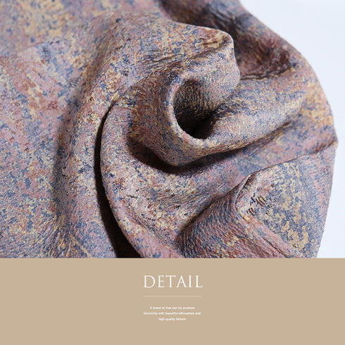 小紋 リサイクル 身丈162cm 裄68cm 袷 陶彩染め 加藤唐九郎 ゆったりサイズ 膨れ織り パープル Lサイズ お洒落 カジュアル 正絹 広衿 Sランク