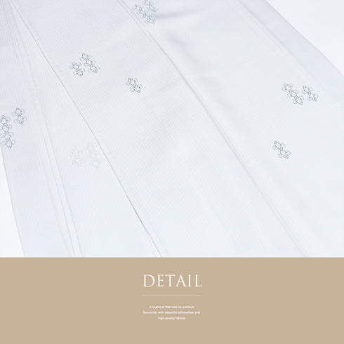 小紋 リサイクル 身丈154.3cm 裄65cm 単衣 デザイン柄 地紋 グレー Sサイズ お洒落 正絹 広衿 Aランク